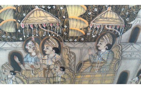 PEINTURE SUR SOIE ORIENTAL