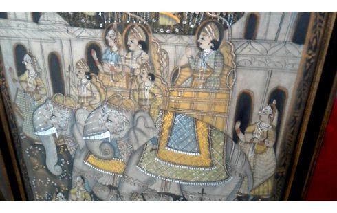 PEINTURE SUR SOIE ORIENTAL