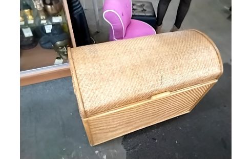 MALLE COFFRE EN OSIER