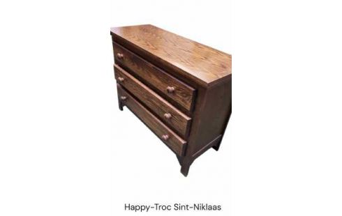 NÄHSCHRÄNKCHEN EICHE 3 SCHUBLADEN