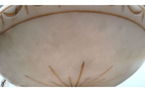 LÁMPARA DE TECHO ITALIANO COBRE ALABASTRO