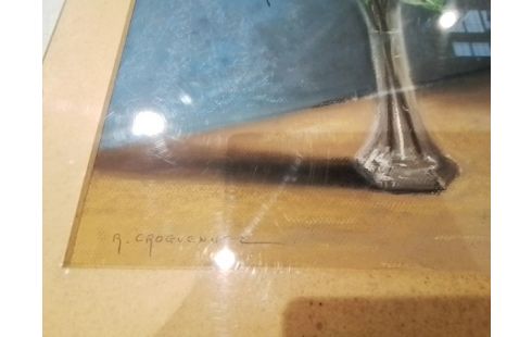 TABLEAU BOUQUET SIGNÉ CROGUENNEC