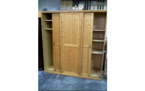 SCHRANK KIEFR VOLLHOLZ KIEFER 3 SCHIEBETÜREN