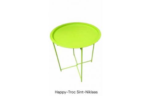 MESA AUXILIAR VERDE REDONDO PLEGABLE