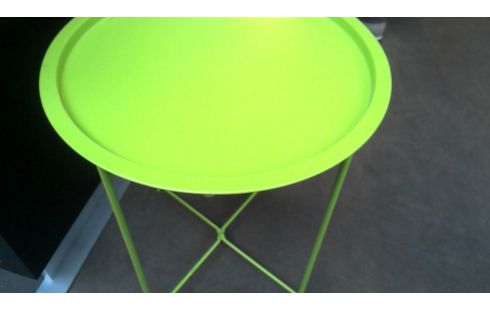 MESA AUXILIAR VERDE REDONDO PLEGABLE