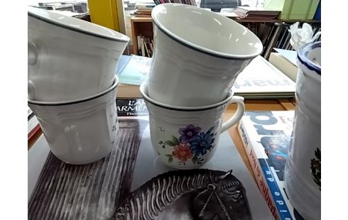 TASSE FLEURIS LOT DE 4