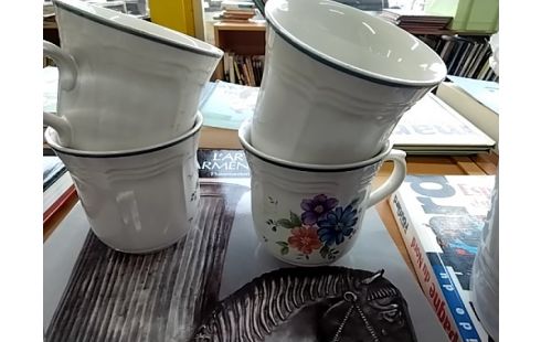 TASSE FLEURIS LOT DE 4