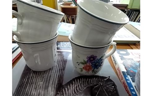 TASSE FLEURIS LOT DE 4