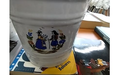 SEAU BLANC CONTOUR BLEU