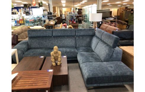 SALON D'ANGLE TISSU BLEU JEANS