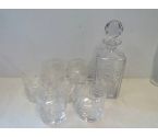 LOT DE 6 VERRES AVEC CARAFE