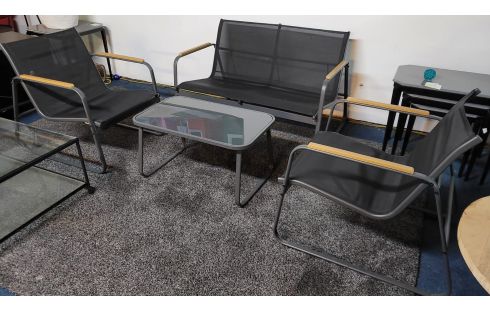 SALON DE JARDIN CANAPE 2 PLACES ET 2 FAUTEUILS