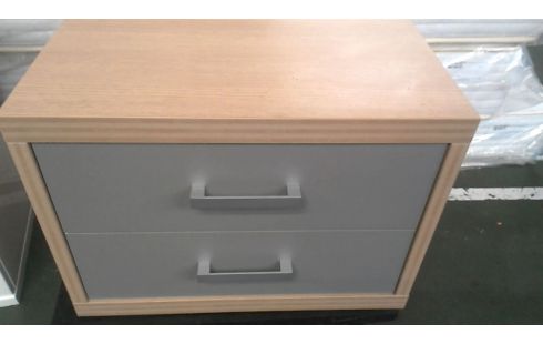 NACHTTISCH, , HOLZ LOOK GRAU 2 SCHUBLADEN