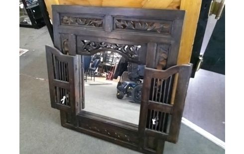 MIROIR SUPPORT BOIS VOLET