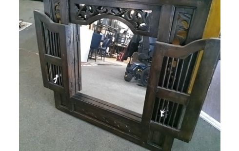 MIROIR SUPPORT BOIS VOLET