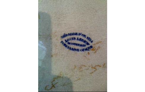 SERVIERPLATTE BLAU WEISS <L. LEBEUF>