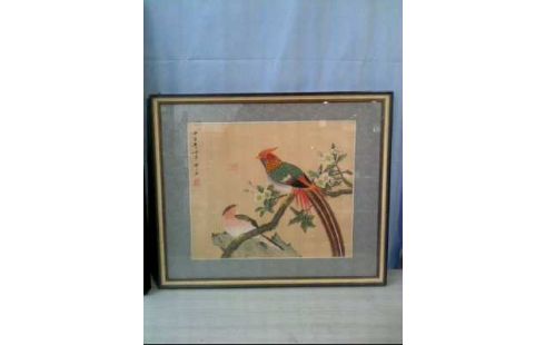 PEINTURE SUR SOIE CHINOIS