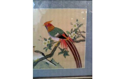 PEINTURE SUR SOIE CHINOIS