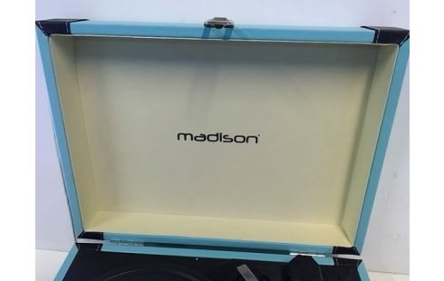 PLATINE VINYLE MADISON RETROCASE BLEUE