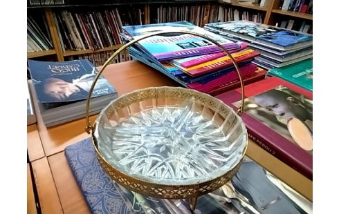 PANIER EN VERRE DORÉ