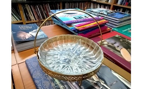 PANIER EN VERRE DORÉ