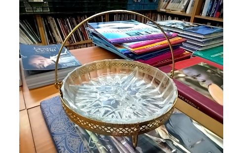 PANIER EN VERRE DORÉ