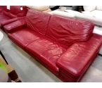 CANAPE CUIR ROUGE