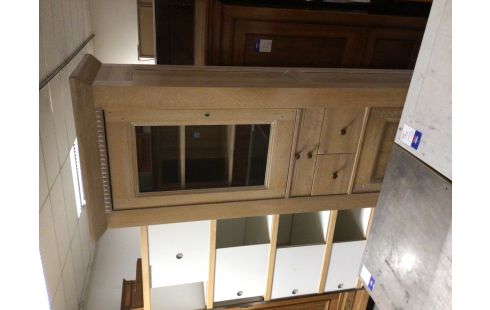 VITRINE COLONNE CHÊNE BLANCHI 2P 3T