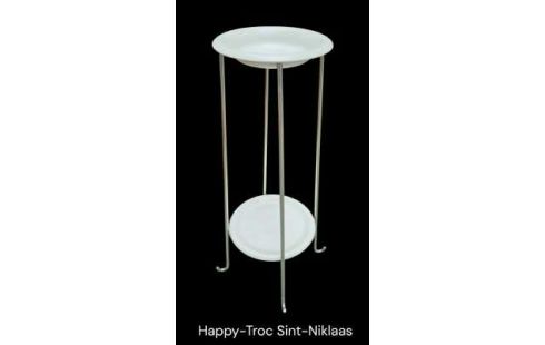 MESA DE SERVICIO CROMO BLANCA METAL IKEA