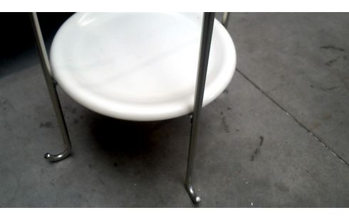 MESA DE SERVICIO CROMO BLANCA METAL IKEA