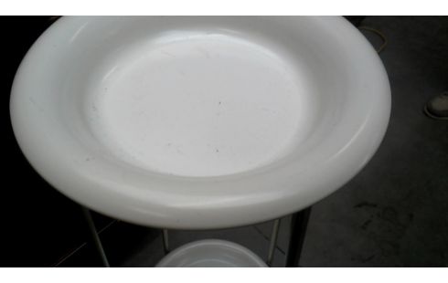 MESA DE SERVICIO CROMO BLANCA METAL IKEA