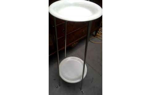 MESA DE SERVICIO CROMO BLANCA METAL IKEA