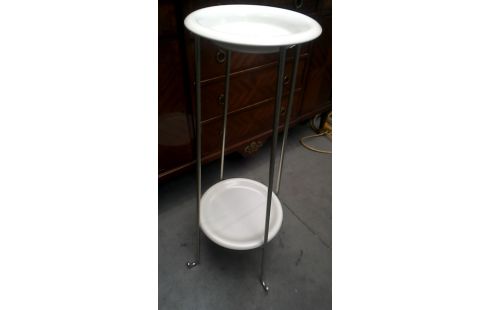 MESA DE SERVICIO CROMO BLANCA METAL IKEA