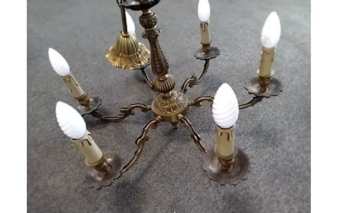 LUSTRE 6 BRANCHES Style lxv bronze