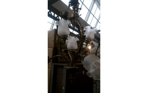 LÁMPARA DE TECHO RAMA, , OPALINA HIELO