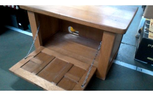 KISTE 1 NIEDRIG MASSIV EICHE KLAPP-