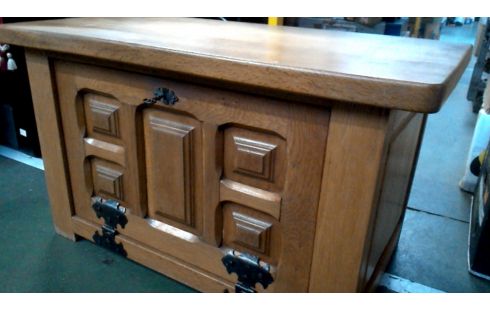 KISTE 1 NIEDRIG MASSIV EICHE KLAPP-