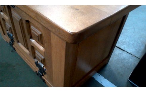 KISTE 1 NIEDRIG MASSIV EICHE KLAPP-