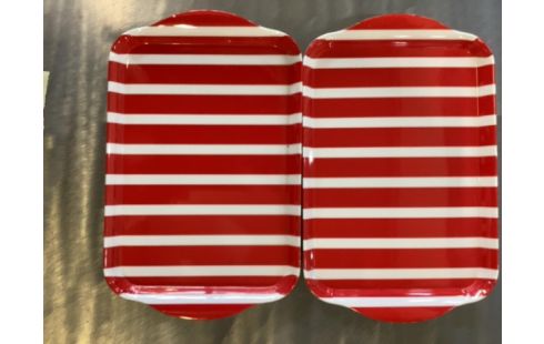 PLATEAU SERVICE ROUGE ET BLANC