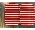 PLATEAU SERVICE ROUGE ET BLANC