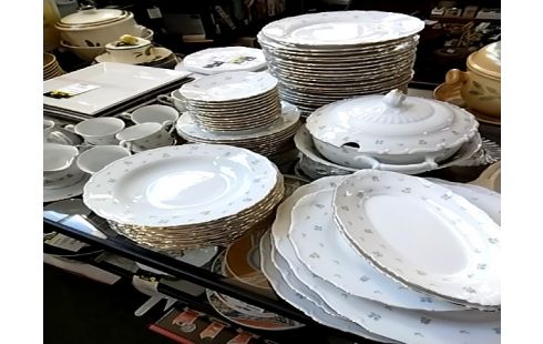 SERVICE VAISSELLE FLEURIS