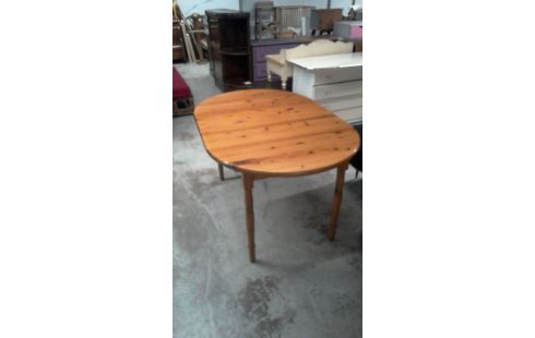 TABLE  BOIS  MASSIF  1 ALLONGE INTEGREE