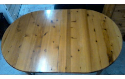 TABLE  BOIS  MASSIF  1 ALLONGE INTEGREE