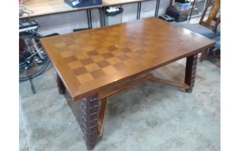 TABLE MOULURES BOIS 2 ALLONGES