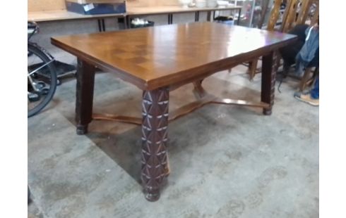 TABLE MOULURES BOIS 2 ALLONGES