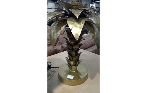 PAIRE DE LAMPES PALMIER DORÉ