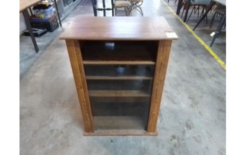 MEUBLE TV 2 PORTES VITRÉES EN L'ETAT