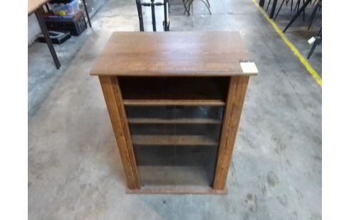 MEUBLE TV 2 PORTES VITRÉES EN L'ETAT