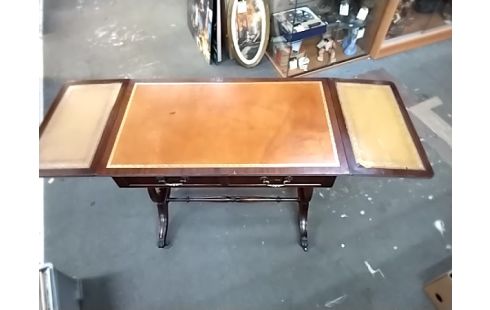 BUREAU STYLE ANGLAIS 2T PIEDS LYRES