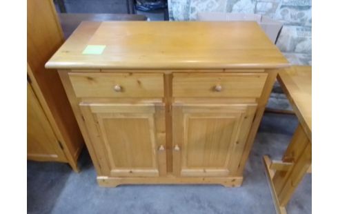 MEUBLE BAS PIN 2 PORTES 2 TIROIRS